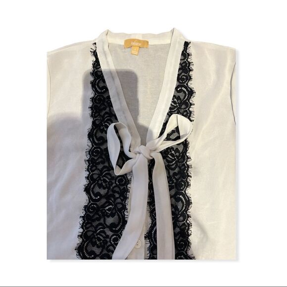 Takara Women’s Black White Blouse Top Size Small - Picture 2 of 8